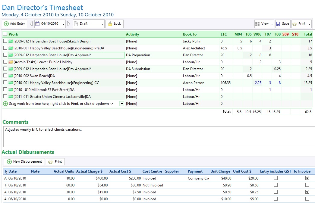 Timesheets Expenses tracking
